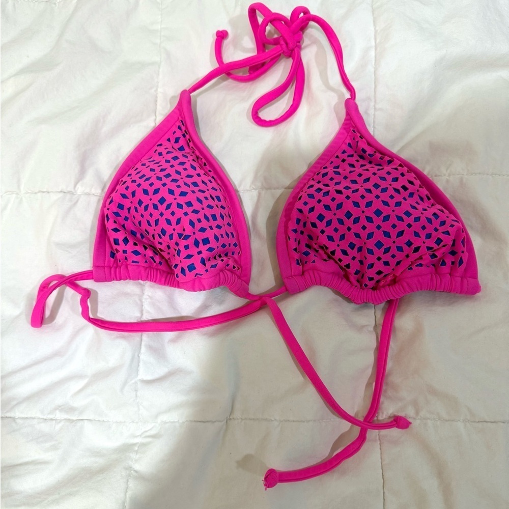 Xhilaration Pink and Blue Bikini Top sz S/P